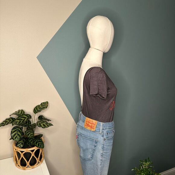 PST Los Angeles “Addicted to Love” Graphic Bodysuit Retro Scoop Neck Tee Small - Picture 4 of 13